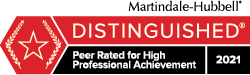 Martindale-Hubbell Distinguished Peer Rated for High Professional Achievement 2021